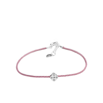 La Monada Red Thread For Hand Women's 925 Sterling Silver Bracelets Square Zircon Red String Rope Jewelry Bracelets For Women