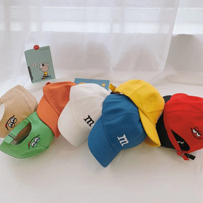 Children's Kids Baseball Cap for Girl Boy Spring Summer Baby Sun Hat M Letter Embroidered Toddler Peaked Caps кепка 아기모자