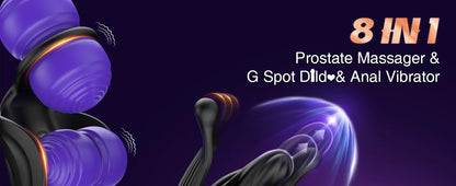 Prostate Massager Anal Plug with 9 Tension Shock Flapping Thrusting Vibrating Butt Plug APP Control Male Vibrator Adult Sex Toys