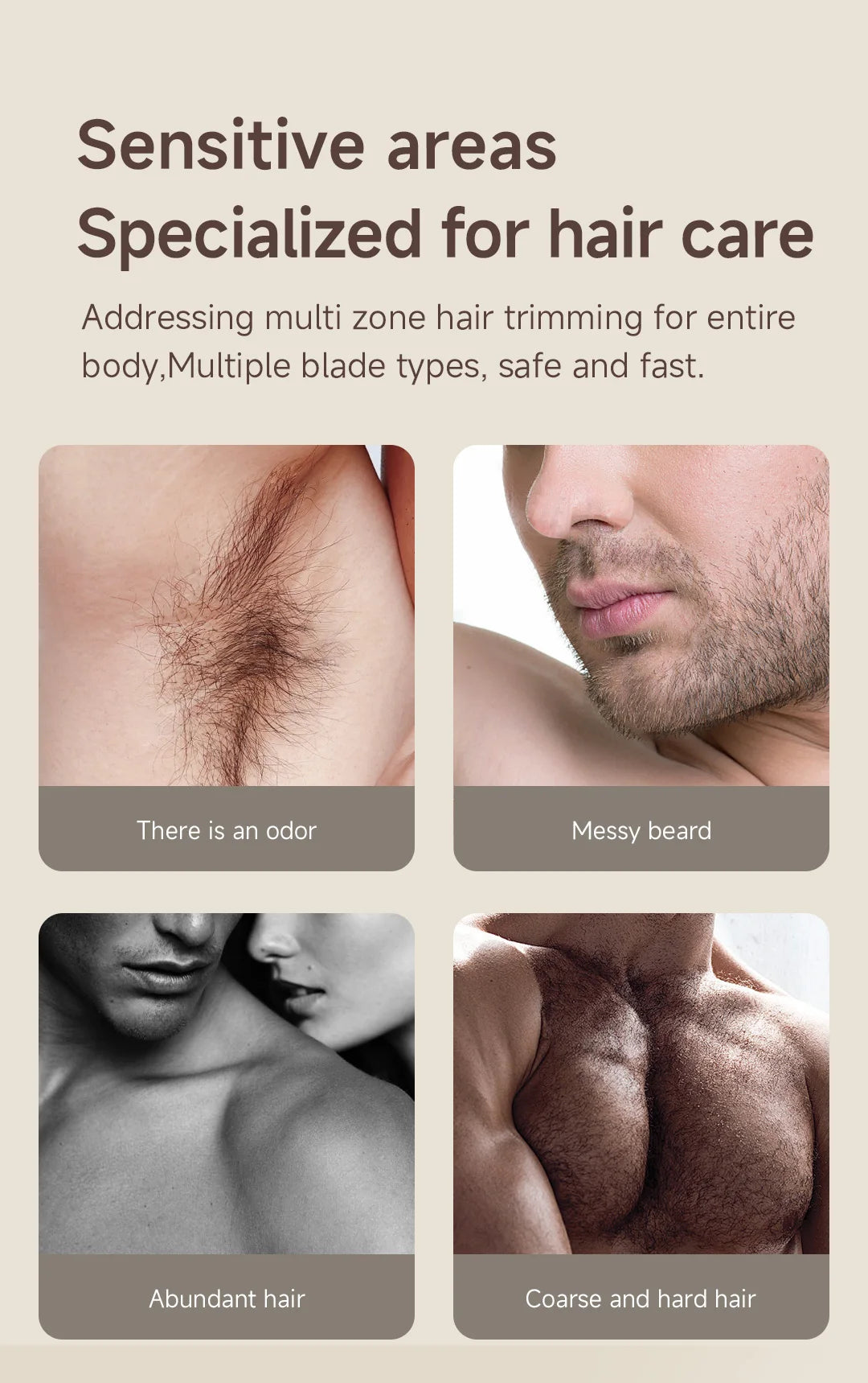 DOCOLAB Electric Razor Depilador Trimmer Shaver Epilator 4 In 1 Body Hair Removal Bekini Painless Cordless Gifts Men Women