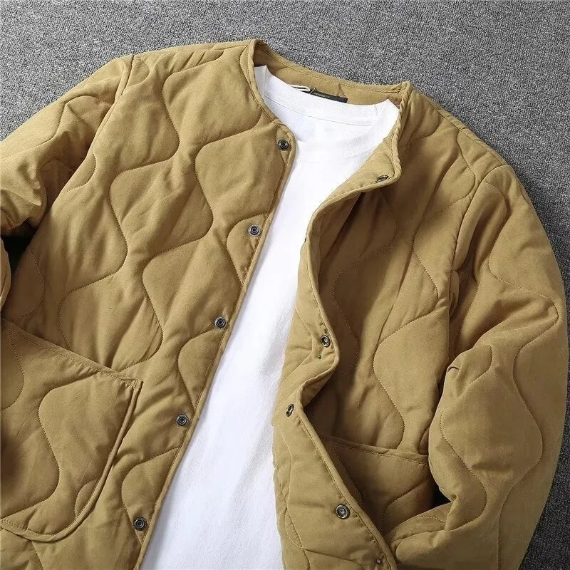 Vintage M65 Liner Jacket Men Winter New Khaki Thick Multi-pocket Tooling Padded Jacket Long Sleeve Cardigan Hunting Coat