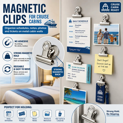 Strong Magnets Magnetic Clips Bulldog Clips Heavy Duty Magnetic Clips Perfect for Whiteboard Magnets Photo Displays Home