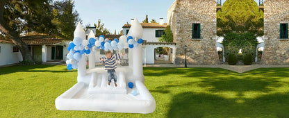 Oxford Jumping Bouncy Castle Bouncer for Wedding Party with Carrying Bag Repair kit Inflatable White Bounce House Professional