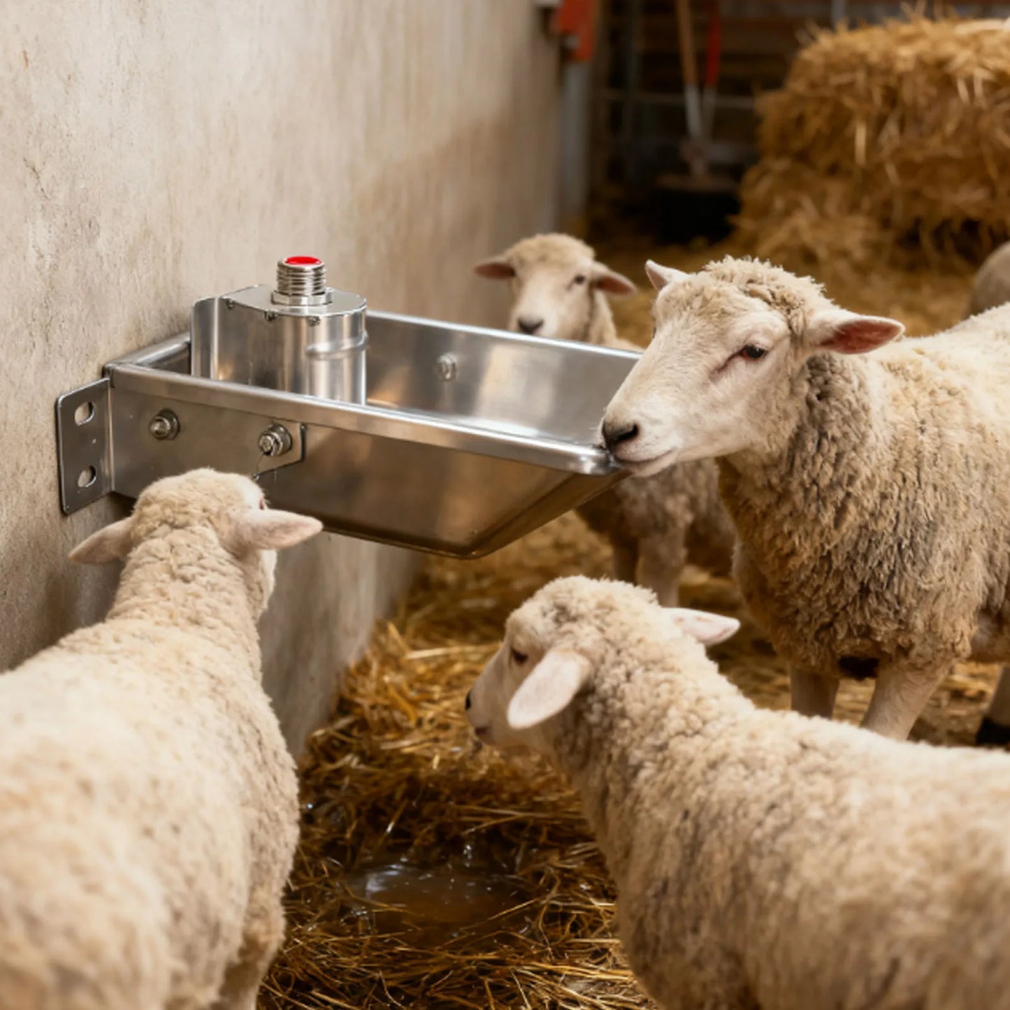 Cattle And Sheep Water Dispenser Thickened Stainless Steel Automatic Dog Feeder Trough Bowl