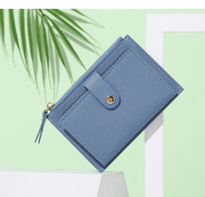 Ladies ultra-thin card package Korean coin purse zipper card package Candy-colored bus student bank card set US dollar package