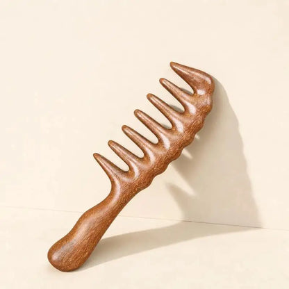 Natural Red Sandalwood Massage Comb 1Pcs Handmade Acupoint Massage Tool for Home SPA Hair Care