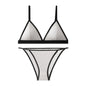 Women Triangle Bra and Panties Set Sheer Floral Lace Bralette Low-Rise Briefs Sexy Lingerie Set Removable Pads Ladies Underwear