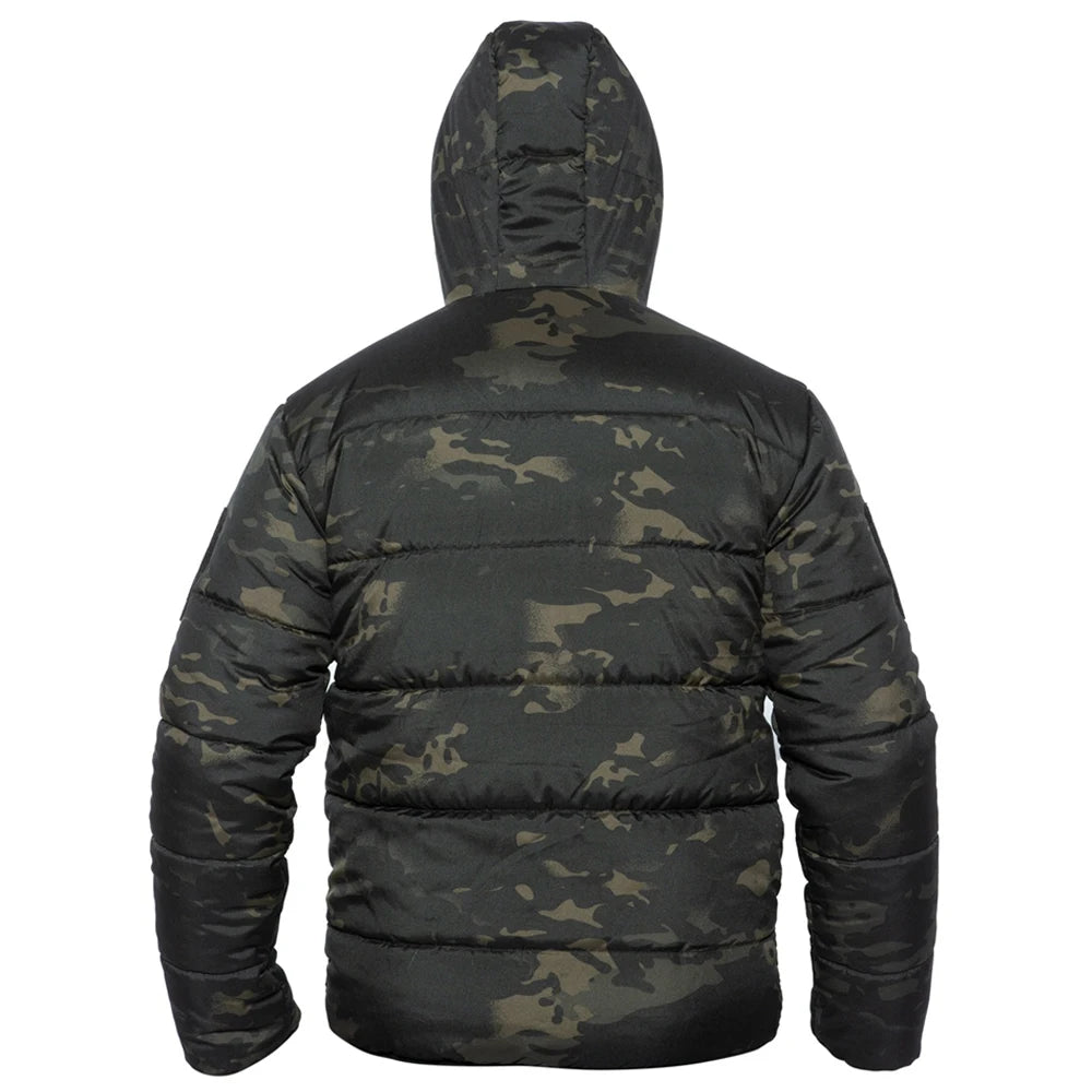 Winter Coat With Hoodie Mens Camouflage Tactical Jackets Outdoor Hooded Light Weight Thermal Reflective Windbreaker Men Clothing
