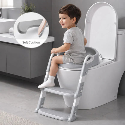 New Children's Toilet Stepped Baby Boys and Girls Toilet Training Foldable Foot Stool Toilet Seat Ring Stepped Assisted Tool
