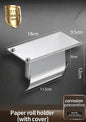 Stainless Steel Paper Towel Holder Without Punching Wall-Mounted Kitchen Roll Holder Toilet Paper Holder Bathroom Towel Rack