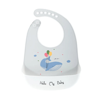 Waterproof Baby Bibs For Kids Eating Stuff Soft Silicone Cartoon Crocodile Printed Baby Apron Bib Reusable Baby Feeding Apron