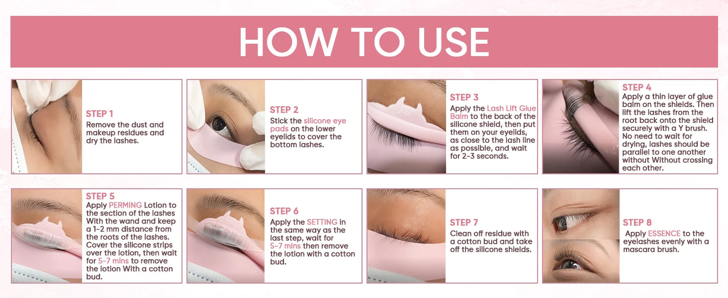 PERMANIA Korea 10 Pcs/Lot 5-8 Mins Lash Lift Eyelash Perm Kit Sachet Number #1#2#3 Setting Lotion Curling Perming Makeup Tool
