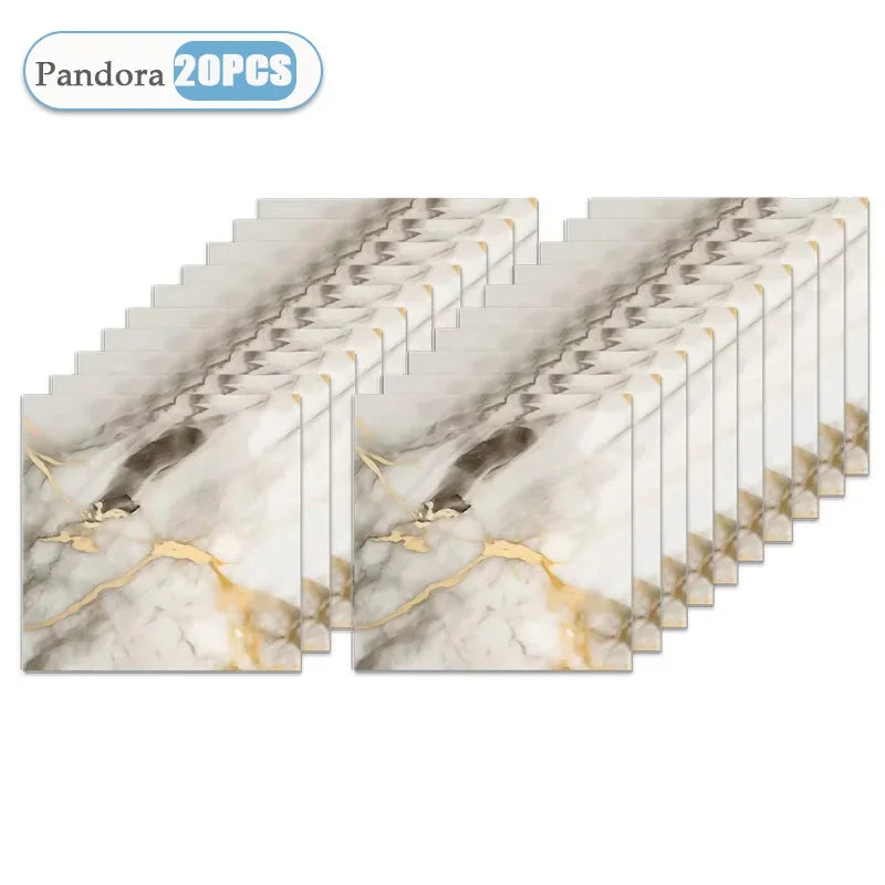 10/20/40PCS 30x30cm Self Adhesive Wallpaper Waterproof Tile Stickers FloorSticker for Kitchen Bathroom Ins Style Home Decor