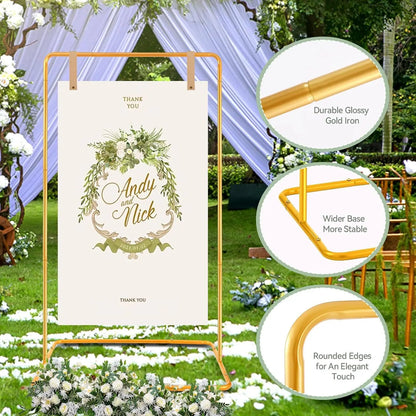 Wedding Arches Iron Welcome Stand Wedding Logo Display Stand Signage Flower Stands Party Decoration Props Rack Background Decor