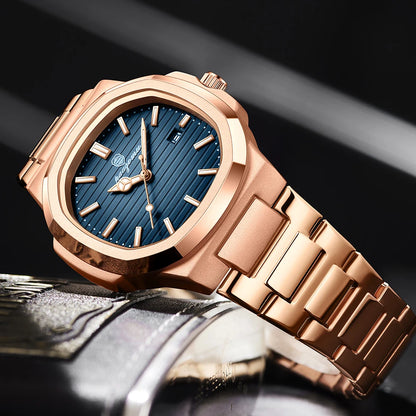 2026 New For Men Fashion Brand Male Watch Waterproof Luminous Stainless Steel Watches  Date Week Casual Quartz Men's Clock Reloj
