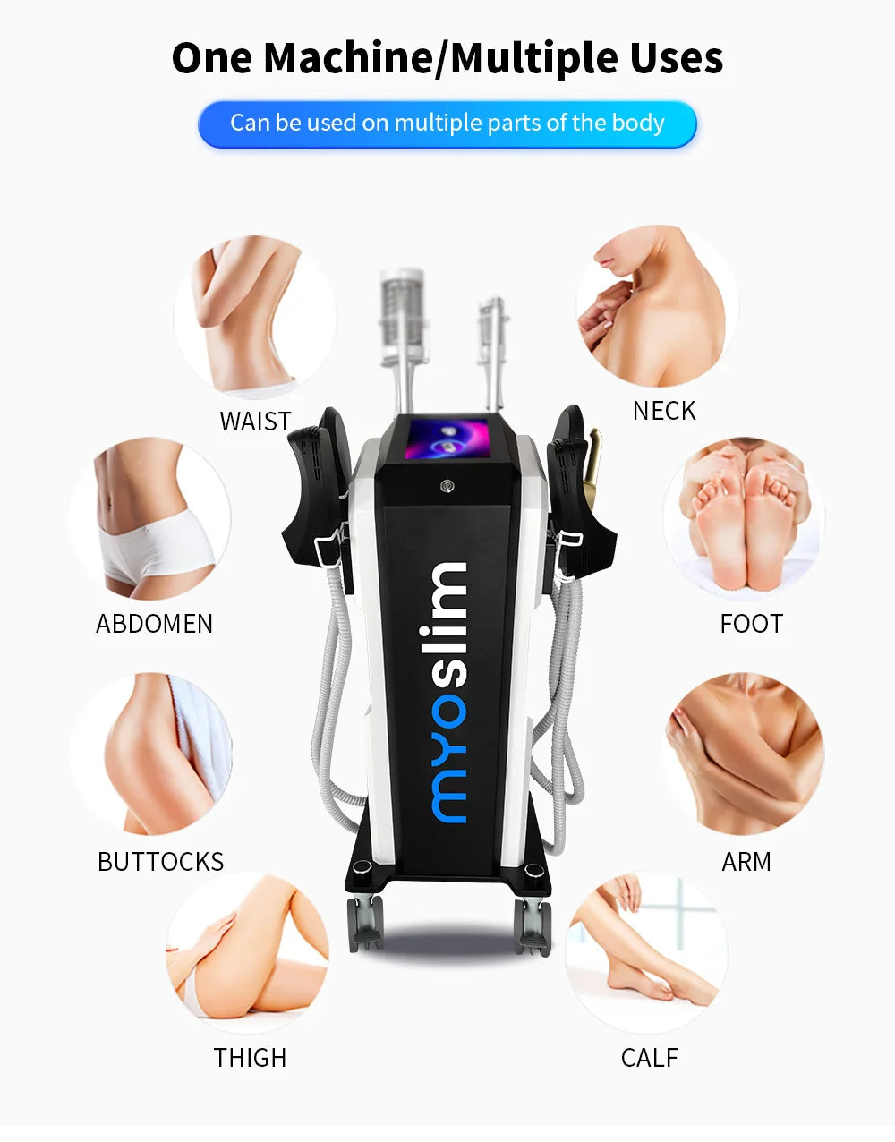 6500W MYOslim Sculpting Butt Lift Machine 2 in 1 Body Sculpt Machine RF Roller Muscle Stimulator Body Shaping Massage Equipment