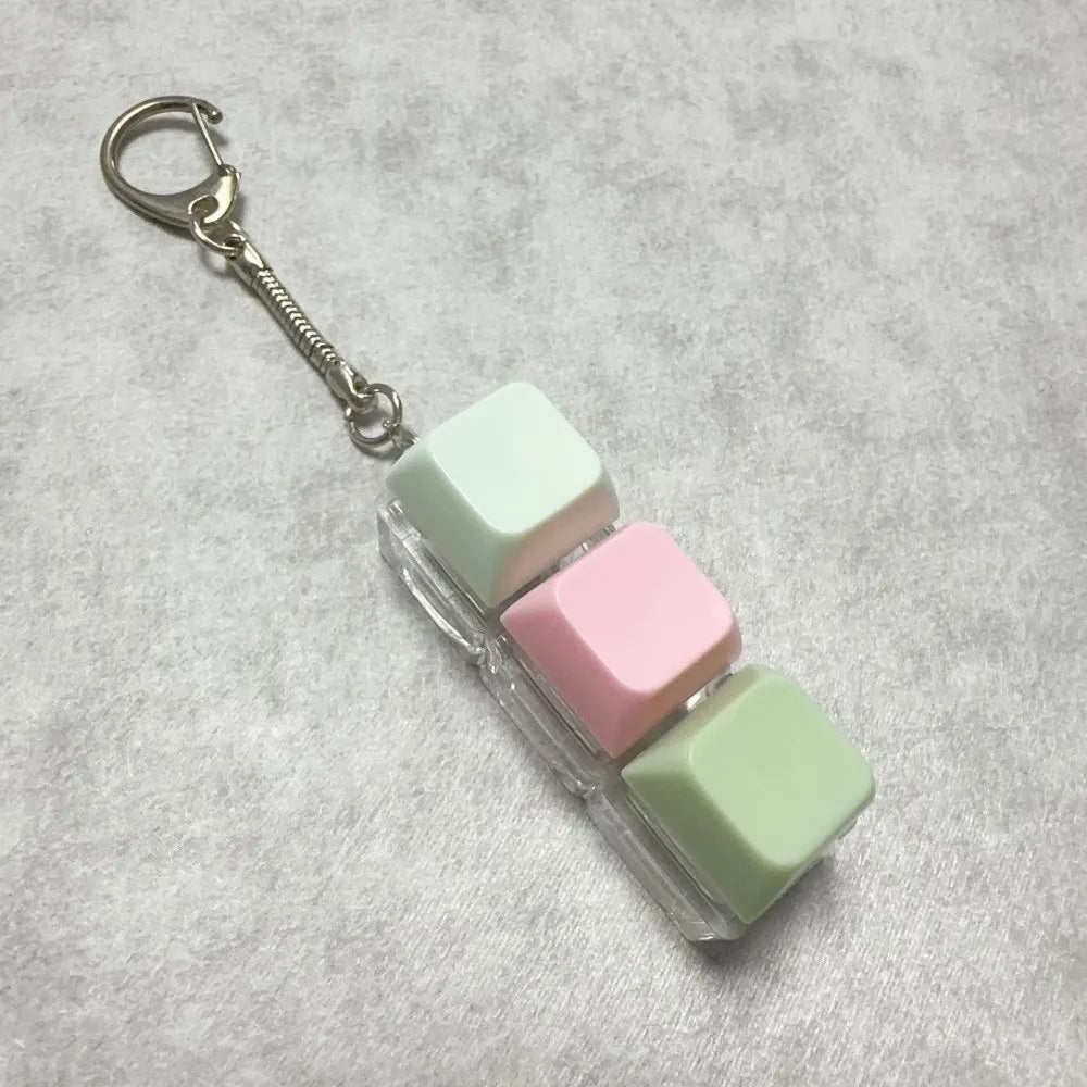Keys Button Keycap Fidget Keychain Finger Keyboard Caps Toy Decompression Keychain Stress Relief Gadget Pass The Time for Adult