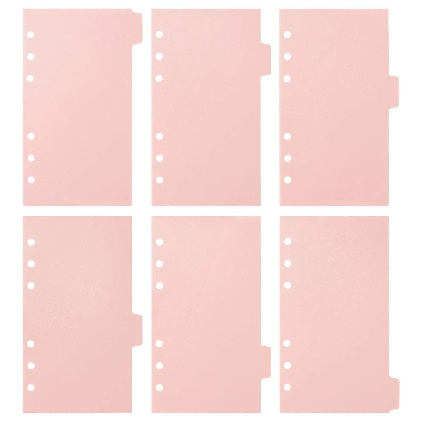 A5 A6 A7 Pink Black  Index Divider Cute 6 Holes For Binder Planner Notebook Stationery Notebook Paper Divider Accessories