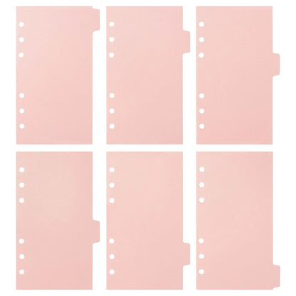 A5 A6 A7 Pink Black  Index Divider Cute 6 Holes For Binder Planner Notebook Stationery Notebook Paper Divider Accessories