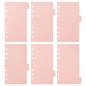 A5 A6 A7 Pink Black  Index Divider Cute 6 Holes For Binder Planner Notebook Stationery Notebook Paper Divider Accessories