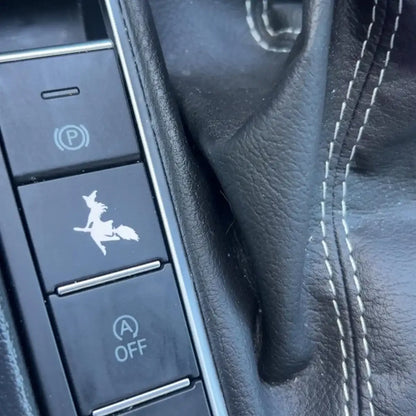 Witch Vinyl Decals for Blank Car Buttons Spooky Halloween Auto Accessories for Women Car Interior Decor Accessories