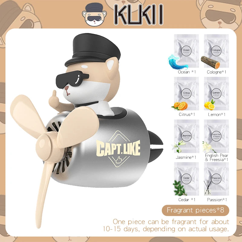Bear pilot car air freshener flavor dog vent perfume diffuser fragrance scent  auto deroration acccessories aromatherapy auto