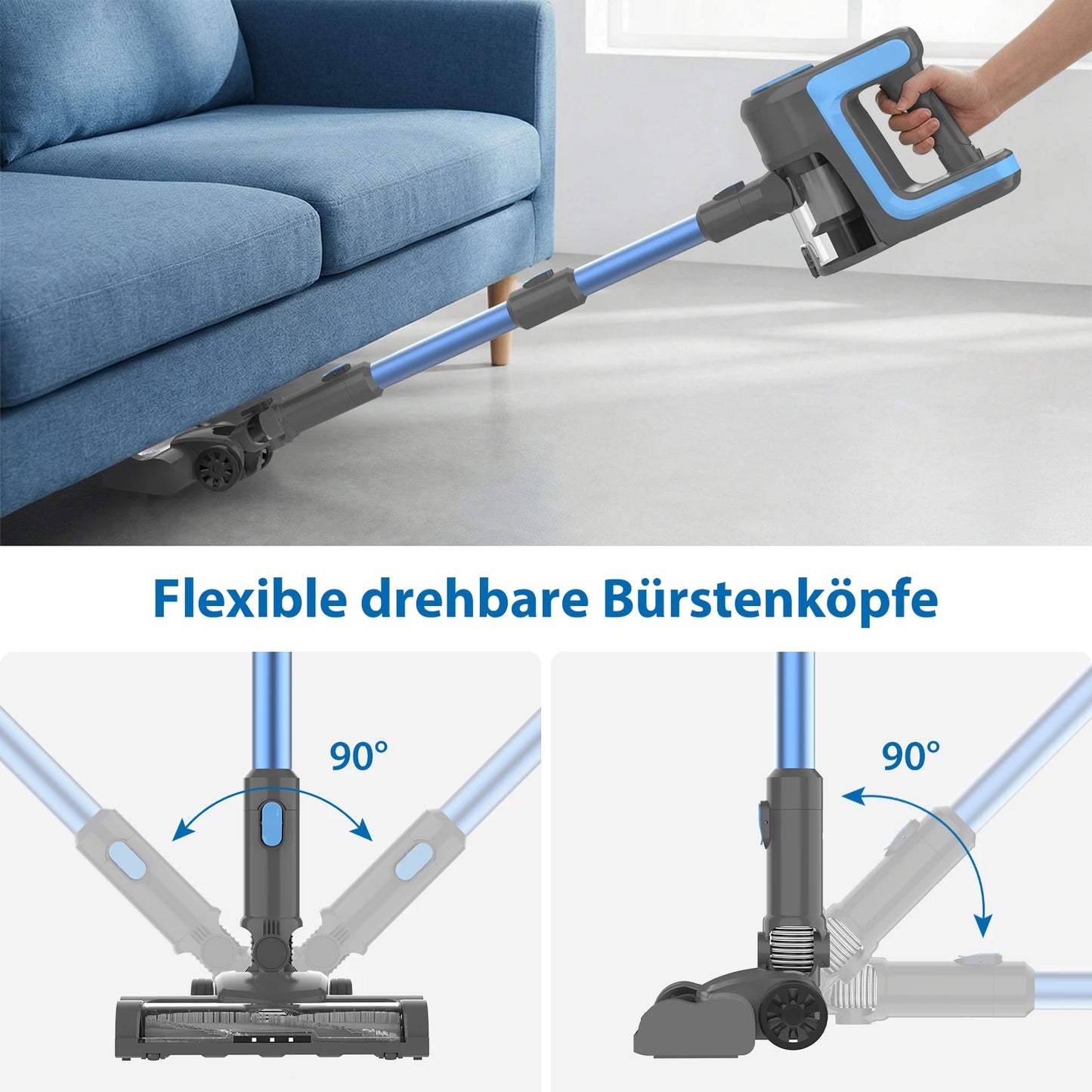 Battery vacuum cleaner Cordless Rechargeable battery vacuum cleaner vacuum cleaner-Wireless Rod vacuum cleaner Electric vacuum cleaner broom with charging station