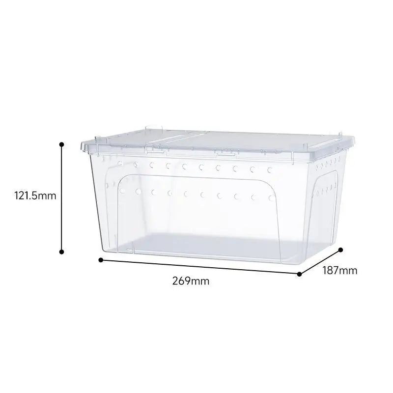 Hot Sale Clear Plastic Reptile Terrarium Ventilated Breeding Box For Lizards Snakes And Small Pets