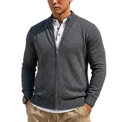 Men's Knit Zipper Sweater Coats Slim Cardigan Long Sleeve Jumper Men's Sweatshirt Autumn Zip Sweatcoats Knitted Sweater Man