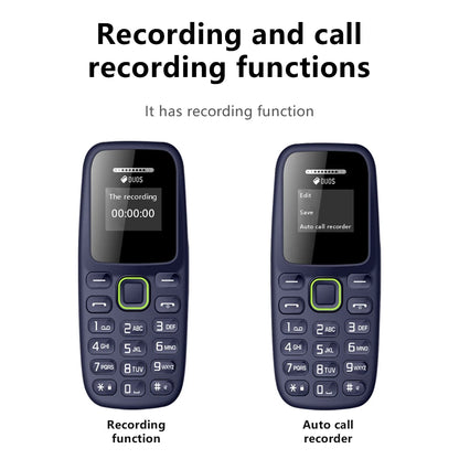 SERVO BM310 0.66-inch Screen‌ Small Mobile Phones Unlocked Bluetooth Earphone Tiny Phone Automatic Call Recording Dual SIM Small Cellphone