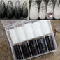10 Rolls/Box New Black&White Lace Nail Transfer Stickers Sexy Lace Flower Full Wraps Nail Decals DIY French Manicure Decorations