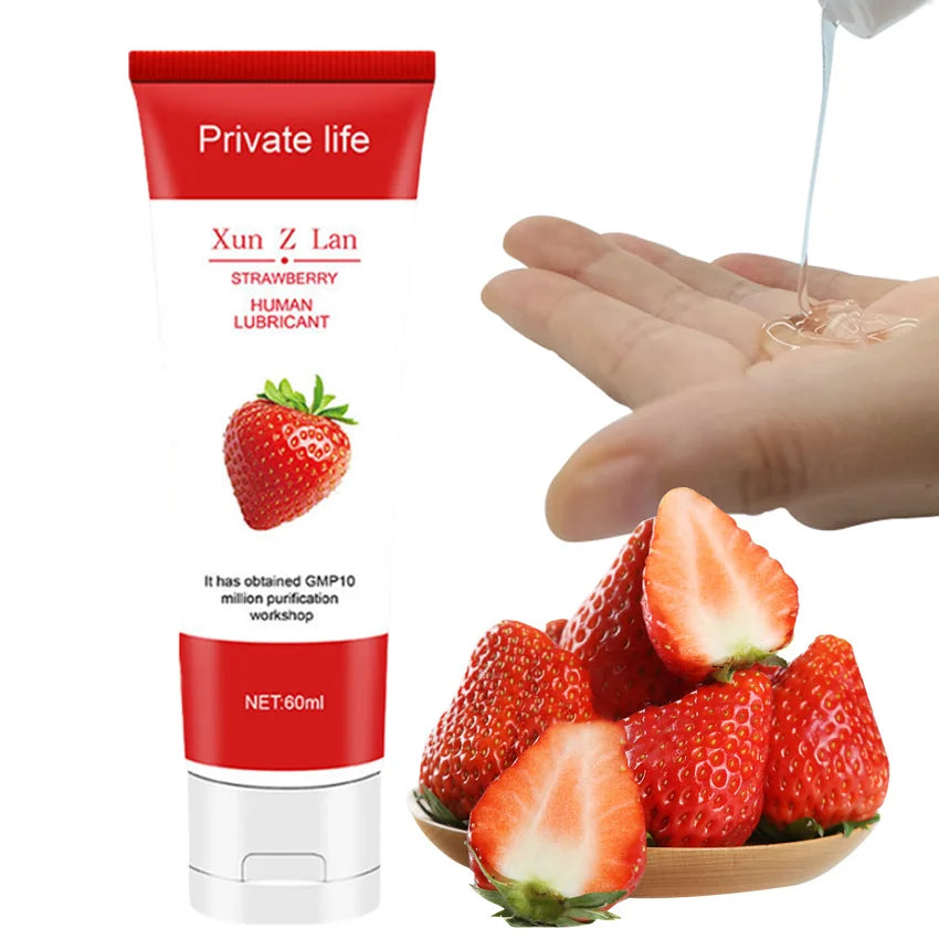 Fruit Water-Soluble Lubricantion Water Based Gel Lubricats Sex intimate For Adults Men Women Gay body Sexy Strawberry Fragrance