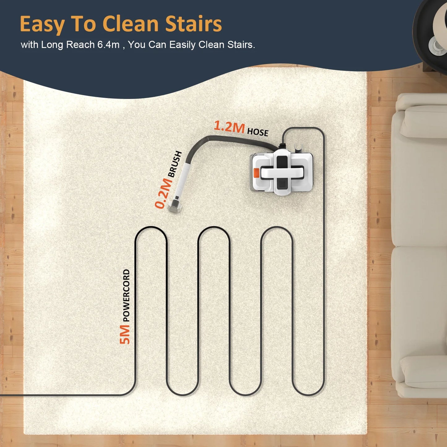Spot Cleaner 400W-750W 9/15KPa Handheld Carpet Cleaner for Sofa Curtain Spray Suction Integrated Machine Household Clean Machine