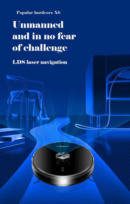 Robot Vacuum Cleaner Liectroux/LILIN X6,Laser System,Multiple-Floor Maps,Restricted Area Setting for Home Carpet Cleaning