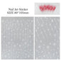 3D Star Nail Art Stickers Decals Self-Adhesive Metal Silver DIY Nail Stickers Decoration Decals Manicure Accessories