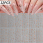12Pcs 3D Gold Star Moon Sun Nail Stickers 10*8cm Y2K Starlight Self-adhesive Nail Decals Snake Cat Slider DIY Manicure Accessory