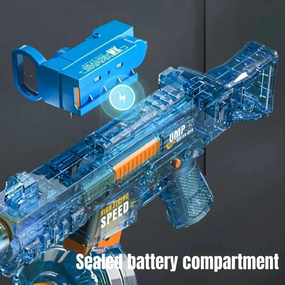UMP45 Electric Water Gun Full Automatic Submachine with Light Large-Capacity Outdoor Beach Swimming Pool Shooting Game Kid Toy