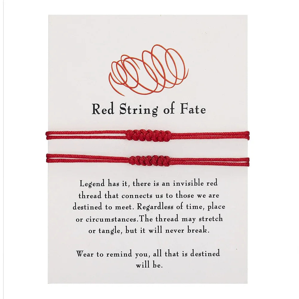 Handmade Knot Bracelet For Women Men Red String Of Fate Wrap Bangle Couple Good Lucky Friendship Jewelry Accessories