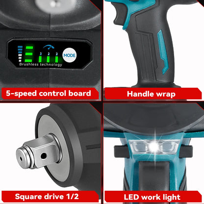 ONEVAN 2800N.M Brushless Cordless Electric Impact Wrench High Torque Screwdriver Drill Power Tool For Makita 18V Battery Pin