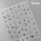1pcs 5D Star Moon Nail Stickers Kawaii Pink Retro Bronzing Nail Art Sticker Decorations Decals DIY Adhesive Slider Accessories