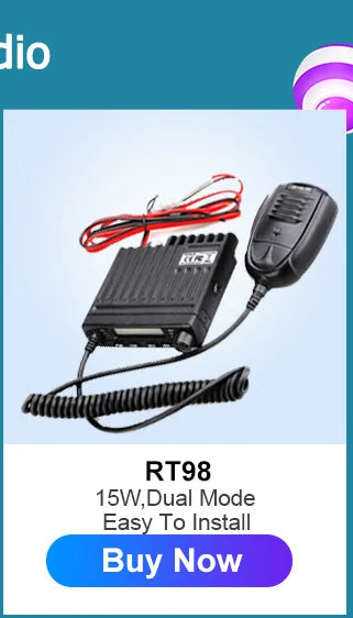 Retevis RT95 Mobile Ham Radio Two-way Car Radio VHF UHF Dual Band Mobile Radio Station Transceiver Base Station for Camping