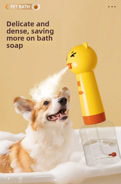 Pet Automatic Foam Dispenser 1:6 Dilution Scale Cat Dog Bath Bubble Maker One Touch Foaming Machine Pet Grooming Bath Supplies