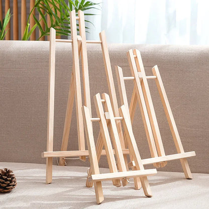 Wooden Easel For Painting,20cm 24cm 30cm 40cm 50cm Height Folding Desktop Display Triangle Bracket,Art Supplies,1 Piece HJ-02