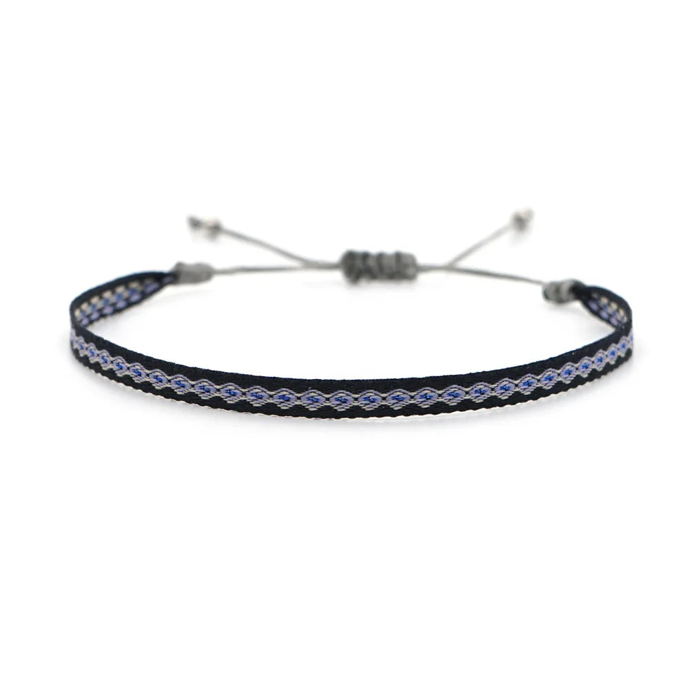 KKBEAD Wholesale Handwoven Bracelet Colombia Cloth Braided Wristband Bracelets for Women Men Gift Hippie Boho Friendship Jewelry