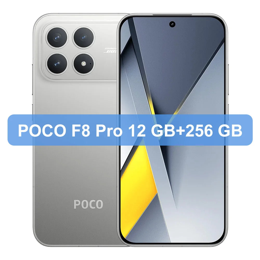 Global Version POCO F8 Pro 5G Smartphone Snapdragon® 8 Elite 6.59" Eye-care AMOLED display 6210mAh 100W HyperCharge IP68 NFC