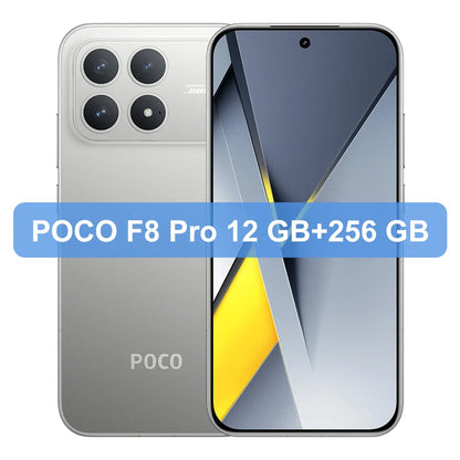 Global Version POCO F8 Pro 5G Smartphone Snapdragon® 8 Elite 6.59" Eye-care AMOLED display 6210mAh 100W HyperCharge IP68 NFC