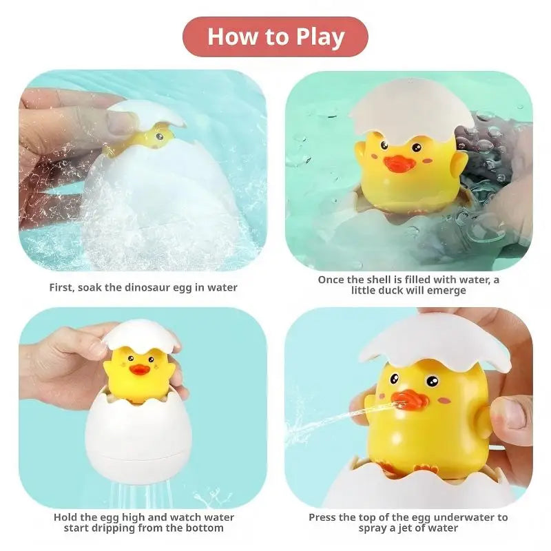 Baby Bathing Toy Kids Cute Duck Penguin Dinosaur Egg Water Spray Sprinkler Bathroom Sprinkling Shower Swimming Water Toys Gifts