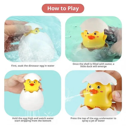Baby Bathing Toy Kids Cute Duck Penguin Dinosaur Egg Water Spray Sprinkler Bathroom Sprinkling Shower Swimming Water Toys Gifts