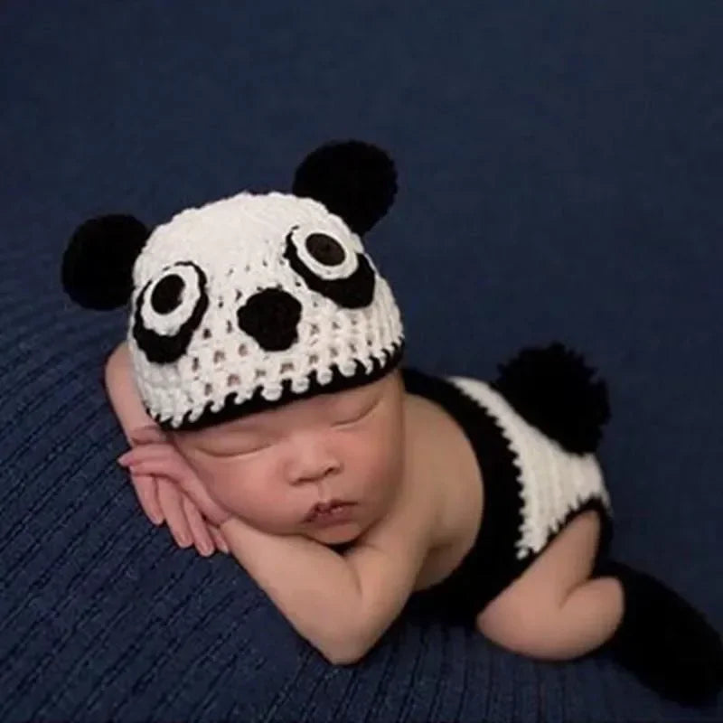 Newborn Photography Props New Born Baby Crochet Knit Costume Accessories Infant Photo Shoot Clothes Newborn Shooting
