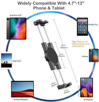 Car Tablet Headrest Holder for 7-13" Tablets Adjustable Car Back Seat Headrest Tablet Mount Stand Road Trip Essentials for Kids